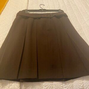 Gently Worn Brown DKNY Pleated Skirt - Size 6